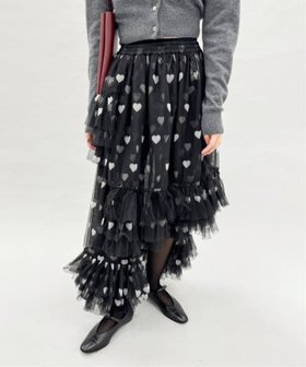 【エディット フォー ルル/edit.for LuLu】の【VIVIANO / ヴィヴィアーノ】Asymmetric Tulle Skirt 人気、トレンドファッション・服の通販 founy(ファニー) ファッション Fashion レディースファッション WOMEN スカート Skirt 2024年 2024 2024-2025秋冬・A/W Aw/Autumn/Winter/Fw/Fall/2024-2025 エレガント 上品 Elegant モチーフ Motif |ID:prp329100004165900