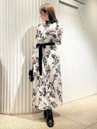 【スナイデル/SNIDEL】のフロッキーシアーワンピース 人気、トレンドファッション・服の通販 founy(ファニー) ファッション Fashion レディースファッション WOMEN ワンピース Dress インナー Inner シフォン Chiffon ストライプ Stripe パイピング Piping プリント Print ベロア Velor ボタニカル Botanical ラグジュアリー Luxury リボン Ribbon ロング Long 秋 Autumn/Fall 長袖 Long Sleeve thumbnail IVR[003]|ID: prp329100004165918 ipo3291000000028794691