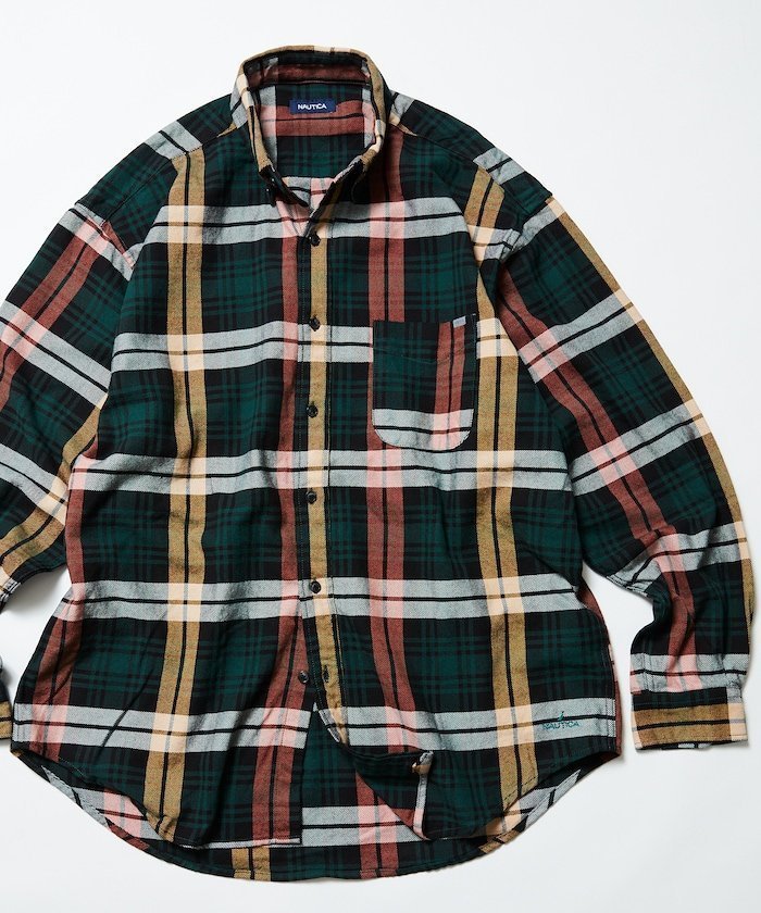 【その他のブランド/Other】のWashed Cotton Tartan Check Shirts インテリア・キッズ・メンズ・レディースファッション・服の通販 founy(ファニー) 　ファッション　Fashion　メンズファッション　MEN　チェック　Check　ビッグ　Big　ポケット　Pocket　定番　Standard　グリーン|ID: prp329100004166416 ipo3291000000028804468