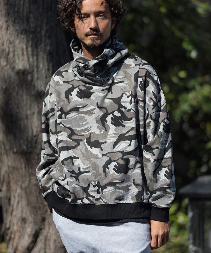 【その他のブランド/Other】のmpa3337-Camouflage Sweat Volume Neck Pull Parka スウェットパーカー インテリア・キッズ・メンズ・レディースファッション・服の通販 founy(ファニー) https://founy.com/ ファッション Fashion メンズファッション MEN インナー Inner カモフラージュ Camouflage スウェット Sweat フォルム Form リラックス Relax ワイド Wide 冬 Winter 春 Spring 秋 Autumn/Fall |ID: prp329100004166432 ipo3291000000028804816