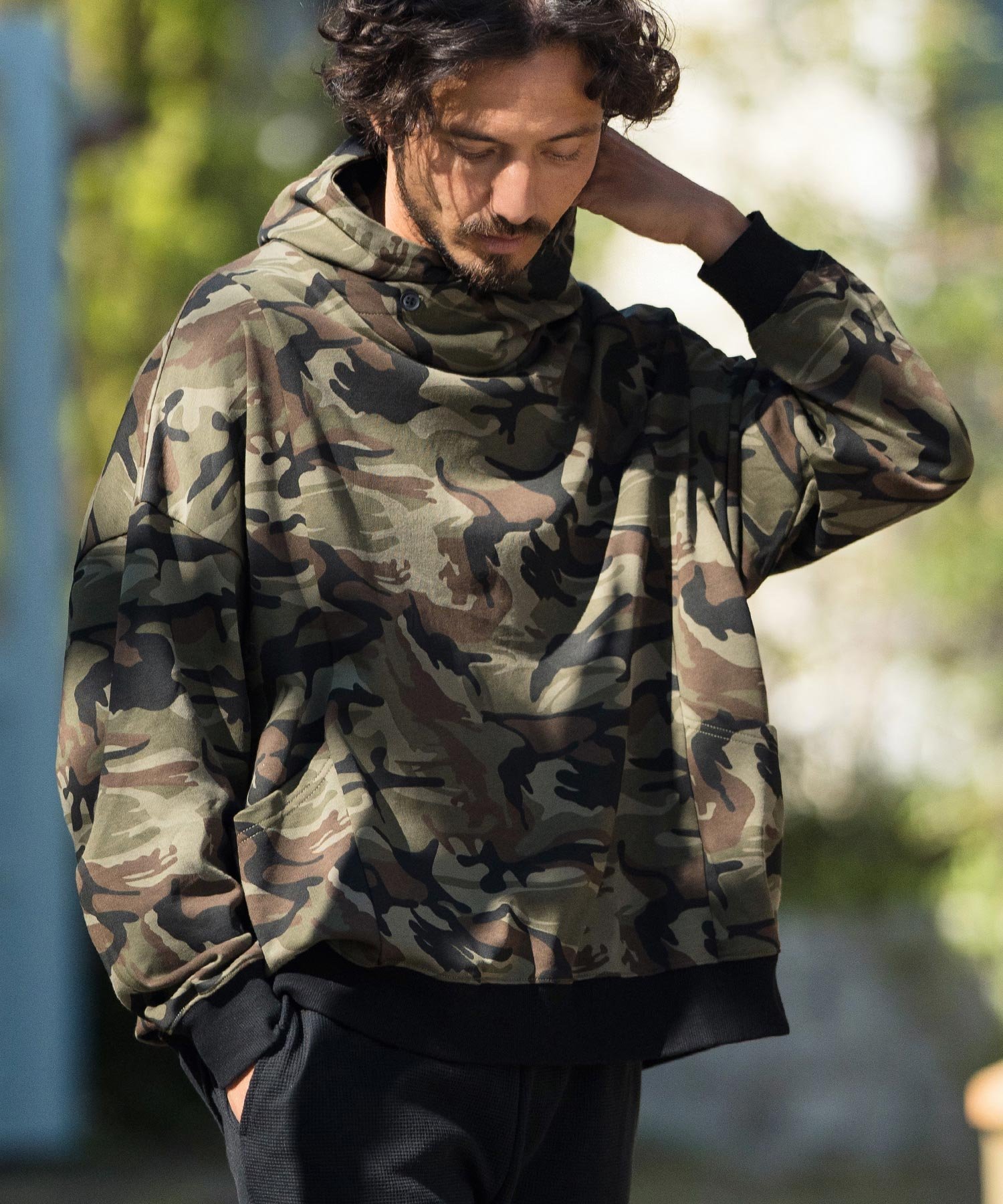 【その他のブランド/Other】のmpa3337-Camouflage Sweat Volume Neck Pull Parka スウェットパーカー インテリア・キッズ・メンズ・レディースファッション・服の通販 founy(ファニー) 　ファッション　Fashion　メンズファッション　MEN　インナー　Inner　カモフラージュ　Camouflage　スウェット　Sweat　フォルム　Form　リラックス　Relax　ワイド　Wide　冬　Winter　春　Spring　秋　Autumn/Fall　OLIVE|ID: prp329100004166432 ipo3291000000028804818