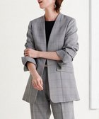 【ラナン/Ranan】の洗える!ノーカラーボックスジャケット 人気、トレンドファッション・服の通販 founy(ファニー) ファッション Fashion レディースファッション WOMEN アウター Coat Outerwear ジャケット Jackets ジャケット Jacket スリット Slit トレンド Trend フロント Front ボックス Box ポケット Pocket 楽ちん Easy 洗える Washable thumbnail グレンチェック|ID: prp329100004166525 ipo3291000000028900504