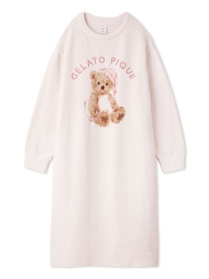 【ジェラート ピケ/gelato pique】のGOOD NIGHT BEAR ジャガードワンピース インテリア・キッズ・メンズ・レディースファッション・服の通販 founy(ファニー) 　ファッション　Fashion　レディースファッション　WOMEN　ワンピース　Dress　PNK[066]|ID: prp329100004166570 ipo3291000000028806326