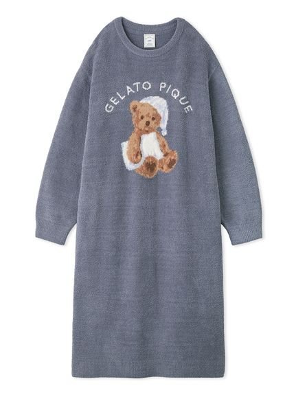 【ジェラート ピケ/gelato pique】のGOOD NIGHT BEAR ジャガードワンピース インテリア・キッズ・メンズ・レディースファッション・服の通販 founy(ファニー) 　ファッション　Fashion　レディースファッション　WOMEN　ワンピース　Dress　NVY[089]|ID: prp329100004166570 ipo3291000000028806327