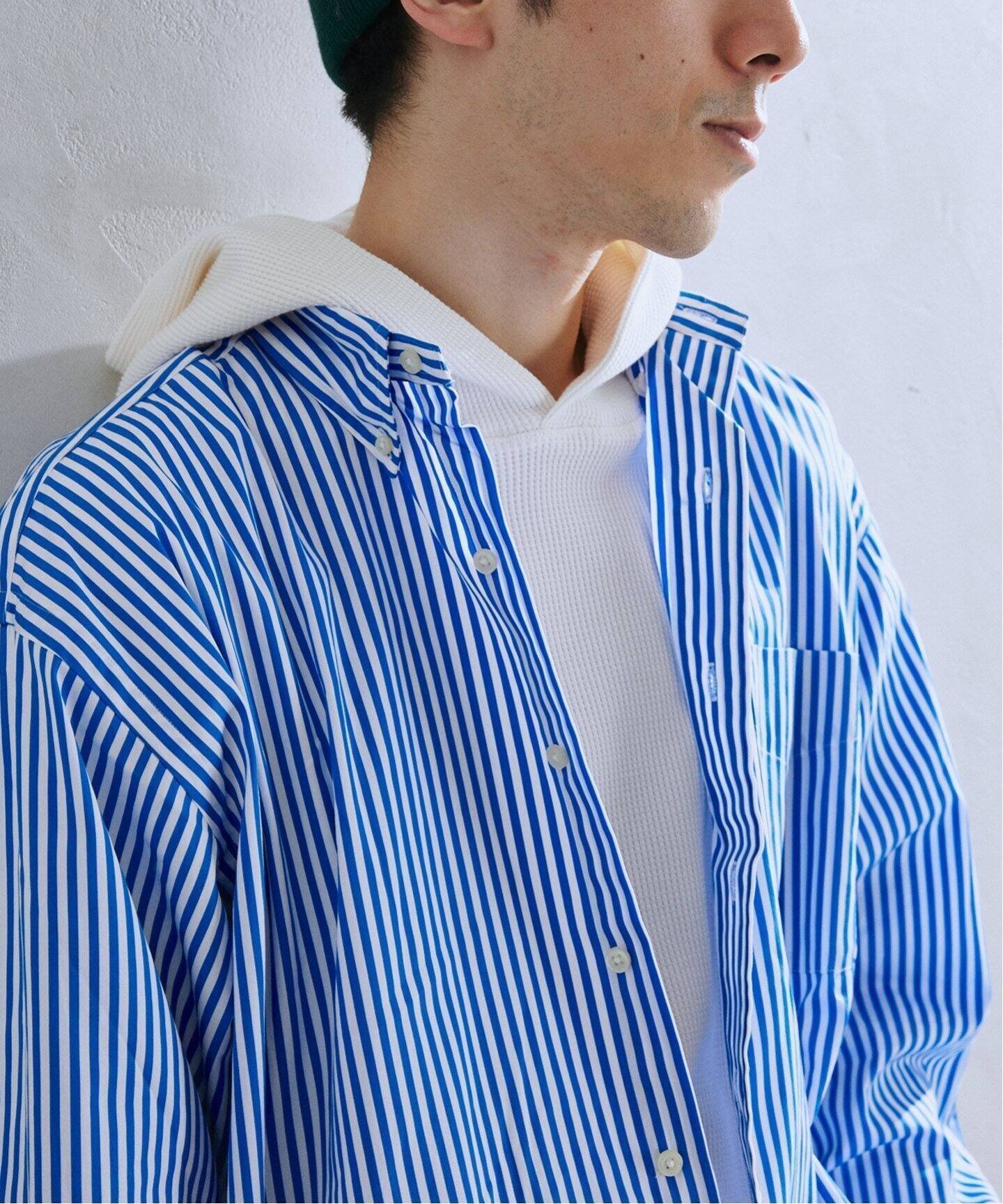 【ジャーナルスタンダード レリューム/JOURNAL STANDARD relume / MEN】のPOLO RALPH LAUREN / ポロ ラルフローレン BIG FIT L/S SPORT SHIRT インテリア・キッズ・メンズ・レディースファッション・服の通販 founy(ファニー) 　ファッション　Fashion　メンズファッション　MEN　カフス　Cuffs　パッチ　Patch　フィット　Fit　プリーツ　Pleats　ボックス　Box　ポケット　Pocket　長袖　Long Sleeve　ブルー A|ID: prp329100004166589 ipo3291000000028806555