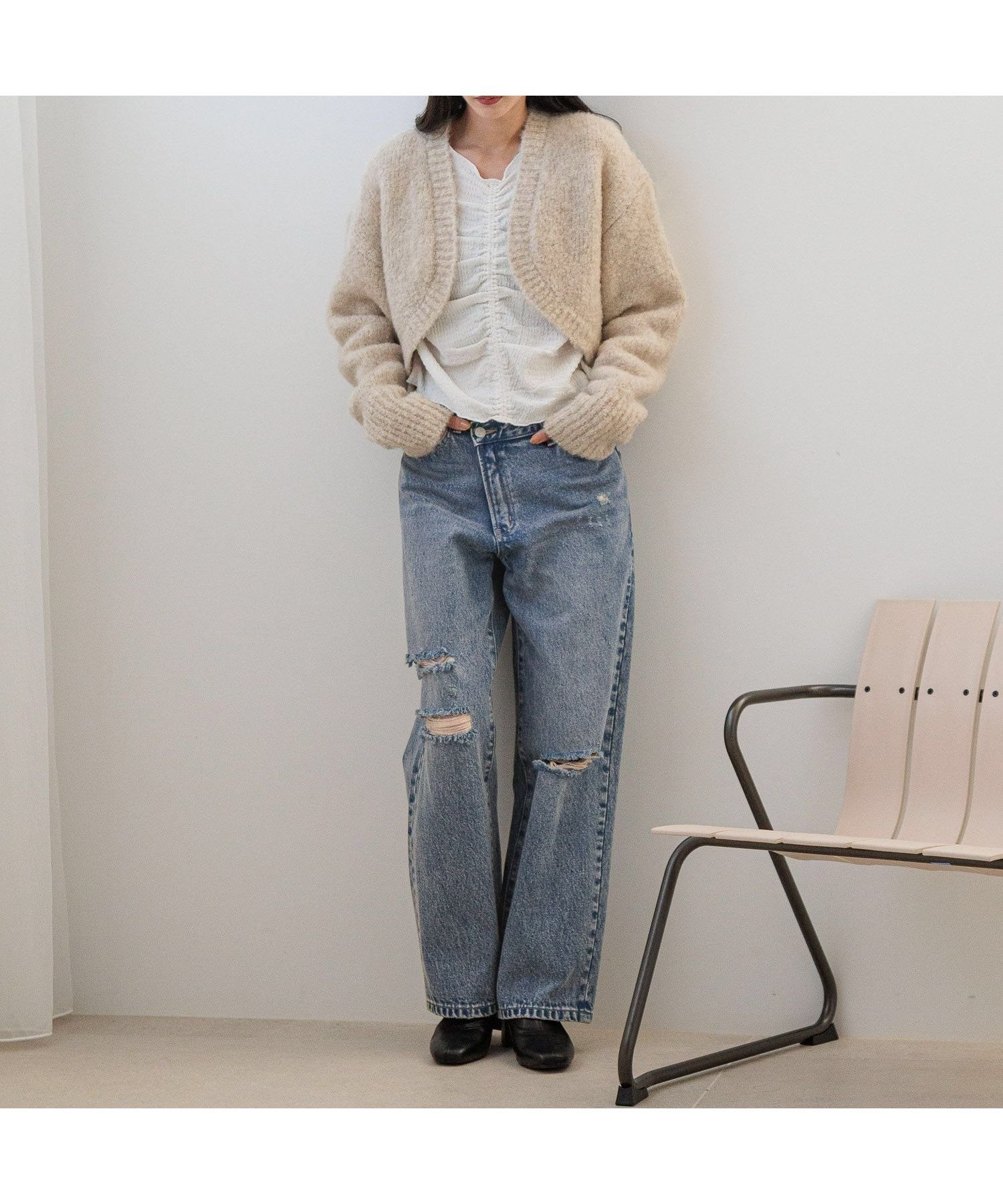 【ローリーズファーム/LOWRYS FARM】のショートボレロLS 人気、トレンドファッション・服の通販 founy(ファニー) 　ファッション　Fashion　レディースファッション　WOMEN　アウター　Coat Outerwear　ボレロ　Bolero jackets　おすすめ　Recommend　コンパクト　Compact　ショート　Short　ボトム　Bottom　ボレロ　Bolero　ルーズ　Loose　ワイド　Wide　 other-1|ID: prp329100004166616 ipo3291000000028806803