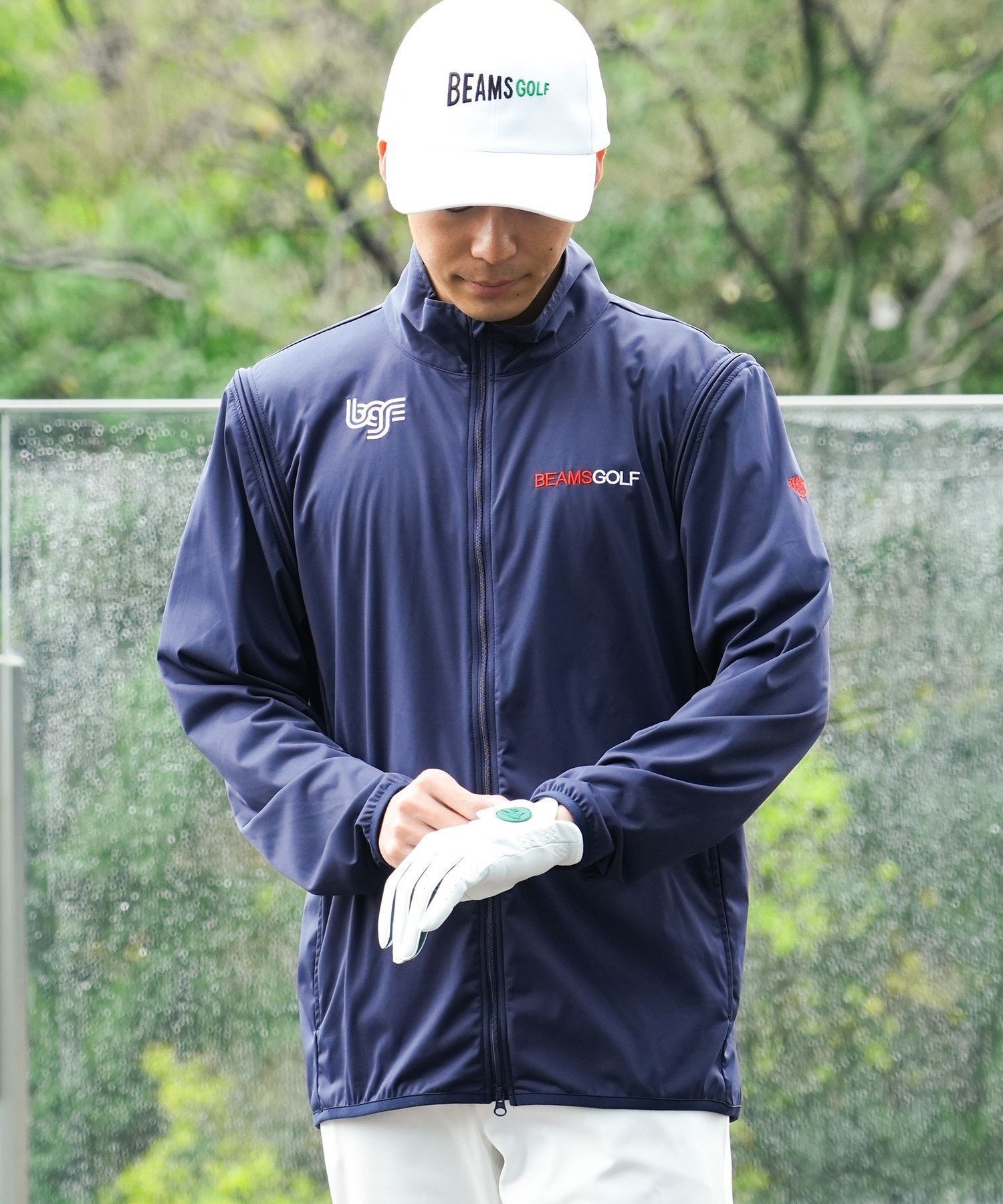 【その他のブランド/Other】のBEAMS GOLF ORANGE LABEL / USシリーズ エアシャット 2WAYブルゾン インテリア・キッズ・メンズ・レディースファッション・服の通販 founy(ファニー) 　ファッション　Fashion　メンズファッション　MEN　アウトドア　Outdoor　コーティング　Coating　ストレッチ　Stretch　定番　Standard　ファブリック　Fabric　ブルゾン　Blouson　ベスト　Vest　ラウンド　Round　おすすめ　Recommend　ゴルフ　Golf　NAVY|ID: prp329100004166623 ipo3291000000028806914