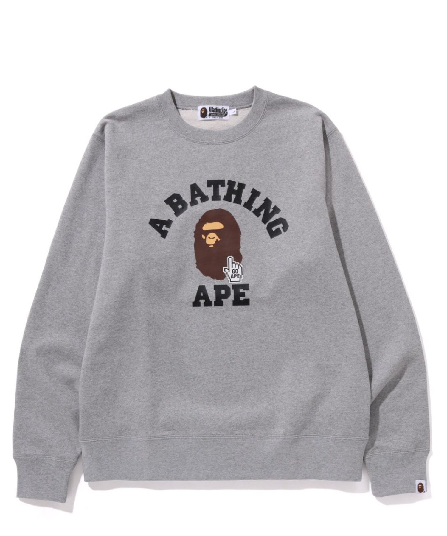 【その他のブランド/Other】のGO APE POINTER COLLEGE CREWNECK インテリア・キッズ・メンズ・レディースファッション・服の通販 founy(ファニー) 　ファッション　Fashion　メンズファッション　MEN　プリント　Print　ラバー　Rubber　GRAY|ID: prp329100004166655 ipo3291000000028807389