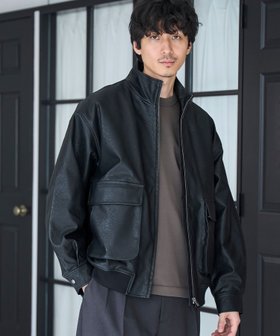 【コーエン メン/COEN / MEN】のレザーライクブルゾン 人気、トレンドファッション・服の通販 founy(ファニー) ファッション Fashion メンズファッション MEN キルト Quilt クール Cool スタンド Stand トレンド Trend フロント Front ブルゾン Blouson ポケット Pocket 冬 Winter 秋 Autumn/Fall |ID:prp329100004166835