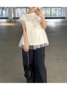 【スナイデル/SNIDEL】のチュールドッキングカットソー 人気、トレンドファッション・服の通販 founy(ファニー) ファッション Fashion レディースファッション WOMEN トップス・カットソー Tops/Tshirt カットソー Cut and Sewn カットソー Cut And Sew ストレート Straight スリーブ Sleeve チュニック Tunic チュール Tulle ドッキング Docking フレア Flare フレンチ French ワイド Wide おすすめ Recommend thumbnail WHT[001]|ID: prp329100004166962 ipo3291000000028811474