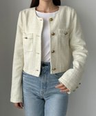 【ジュノア/JUNOAH】のLouere ツイードショートジャケット 人気、トレンドファッション・服の通販 founy(ファニー) ファッション Fashion レディースファッション WOMEN アウター Coat Outerwear ジャケット Jackets thumbnail アイボリー|ID: prp329100004167721 ipo3291000000028824738