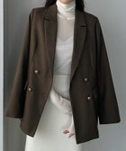 【ジュノア/JUNOAH】のLouere ゴールドボタンジャケット 人気、トレンドファッション・服の通販 founy(ファニー) ファッション Fashion レディースファッション WOMEN アウター Coat Outerwear ジャケット Jackets thumbnail ブラウン|ID: prp329100004167724 ipo3291000000028824765