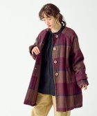 【その他のブランド/Other】の「KELEN/ケレン」ノーカラーチェックコート BORDEAUX×BROWN|ID: prp329100004167778 ipo3291000000028825257