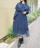 【アクシーズファム/axes femme】のリボン付ケープワンピース 人気、トレンドファッション・服の通販 founy(ファニー) ファッション Fashion レディースファッション WOMEN ワンピース Dress おすすめ Recommend エレガント 上品 Elegant チュール Tulle リボン Ribbon レース Race thumbnail 紺|ID: prp329100004167788 ipo3291000000028825342