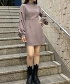 【ジュノア/JUNOAH】のハイネックウエストタックミニワンピース 人気、トレンドファッション・服の通販 founy(ファニー) ファッション Fashion レディースファッション WOMEN ワンピース Dress thumbnail ピンクベージュ|ID: prp329100004167798 ipo3291000000028825408