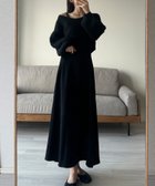 【ジュノア/JUNOAH】のLouere ニットトップス+ワンピース 人気、トレンドファッション・服の通販 founy(ファニー) ファッション Fashion レディースファッション WOMEN ワンピース Dress アクリル Acrylic thumbnail ブラック|ID: prp329100004167805 ipo3291000000028825435