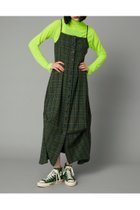 【ヘリンドットサイ/HeRIN.CYE】のCheck long dress 人気、トレンドファッション・服の通販 founy(ファニー) ファッション Fashion レディースファッション WOMEN ワンピース Dress ドレス Party Dresses おすすめ Recommend インナー Inner チェック Check フォルム Form フロント Front ヘムライン Hemline thumbnail 柄GRN5|ID: prp329100004167867 ipo3291000000028826105