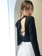 【スナイデル/SNIDEL】のバックオープンニットプルオーバー 人気、トレンドファッション・服の通販 founy(ファニー) ファッション Fashion レディースファッション WOMEN トップス・カットソー Tops/Tshirt ニット Knit Tops プルオーバー Pullover インナー Inner ウェーブ Wave キャミソール Camisole 今季 This Season シアー Sheer ストレート Straight スパンコール Sequins 定番 Standard 人気 Popularity ハイネック High Neck ベーシック Basic リボン Ribbon おすすめ Recommend thumbnail BLK[009]|ID: prp329100004167875 ipo3291000000028826217