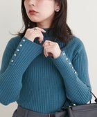 【ナチュラルクチュール/natural couture】の袖口べこべこ釦プチハイリブニット 人気、トレンドファッション・服の通販 founy(ファニー) ファッション Fashion レディースファッション WOMEN トップス・カットソー Tops/Tshirt ニット Knit Tops 2024年 2024 2024-2025秋冬・A/W Aw/Autumn/Winter/Fw/Fall/2024-2025 おすすめ Recommend なめらか Smooth インナー Inner サロペット Overalls シンプル Simple ジャケット Jacket トレンド Trend ハイネック High Neck フィット Fit リブニット Rib Knit thumbnail ターコイズブルー|ID: prp329100004168041 ipo3291000000028906601