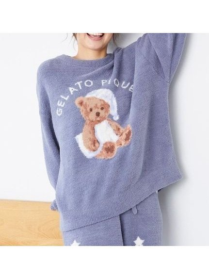 【ジェラート ピケ/gelato pique】のGOOD NIGHT BEAR ジャガードプルオーバー インテリア・キッズ・メンズ・レディースファッション・服の通販 founy(ファニー) 　ファッション　Fashion　レディースファッション　WOMEN　トップス・カットソー　Tops/Tshirt　プルオーバー　Pullover　ショート　Short　ロング　Long　NVY[089]|ID: prp329100004168097 ipo3291000000028828908