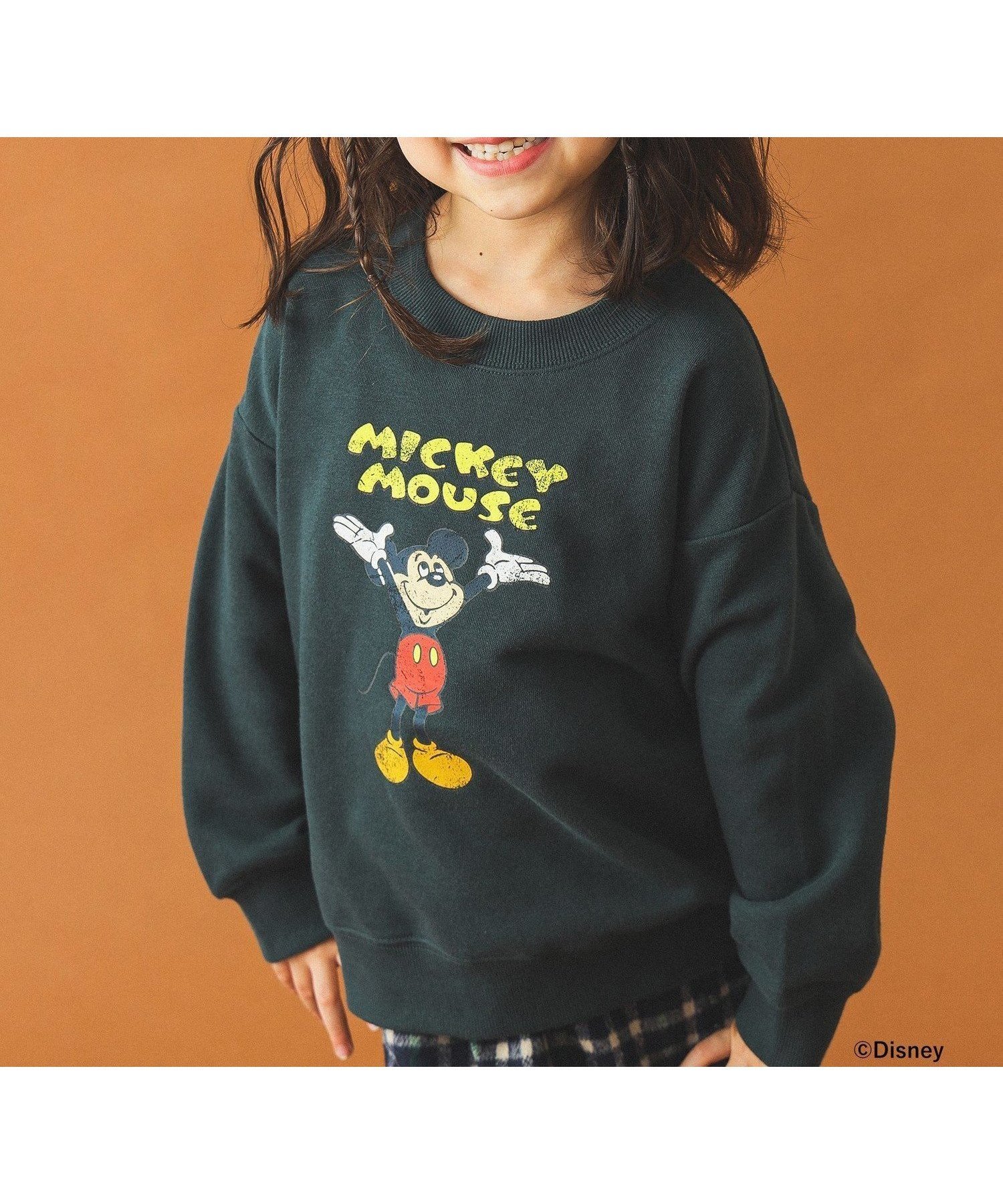 【ビーミングライフストアバイビームス/B:MING LIFE STORE by BEAMS / KIDS】のDisney ミッキーマウスデザイン スウェット 24AW(80~150cm) インテリア・キッズ・メンズ・レディースファッション・服の通販 founy(ファニー) 　ファッション　Fashion　キッズファッション　KIDS　2024年　2024　2024-2025秋冬・A/W　Aw/Autumn/Winter/Fw/Fall/2024-2025　おすすめ　Recommend　スウェット　Sweat　フロント　Front　プリント　Print　DARK GREEN|ID: prp329100004168180 ipo3291000000029497105