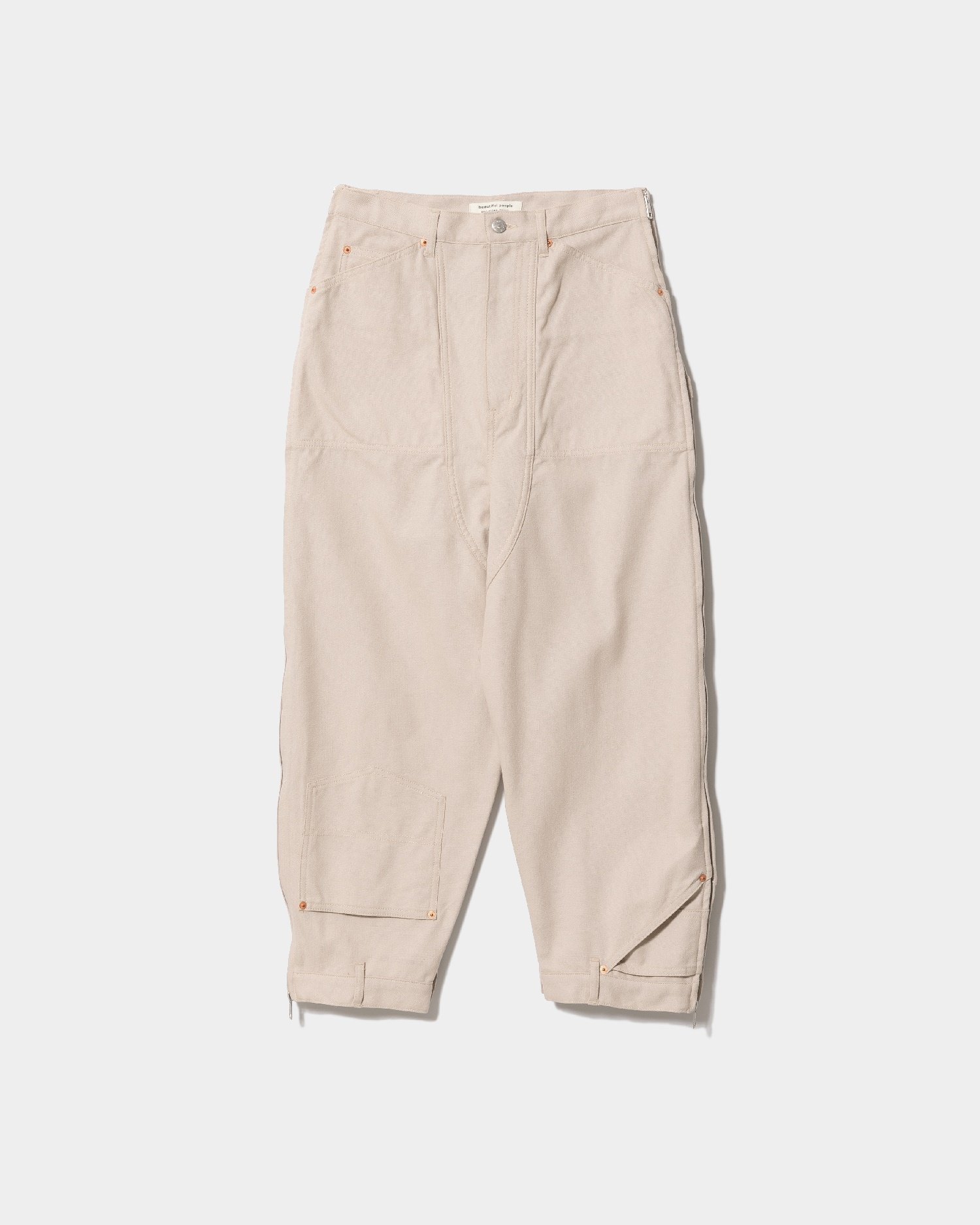 【ビューティフル ピープル/beautiful people】のdouble-end duck cloth pants インテリア・キッズ・メンズ・レディースファッション・服の通販 founy(ファニー) 　ファッション　Fashion　レディースファッション　WOMEN　パンツ　Pants　パターン　Pattern　フロント　Front　ポケット　Pocket　モヘヤ　Mohair　ワーク　Work　lightbeige|ID: prp329100004168254 ipo3291000000028830757