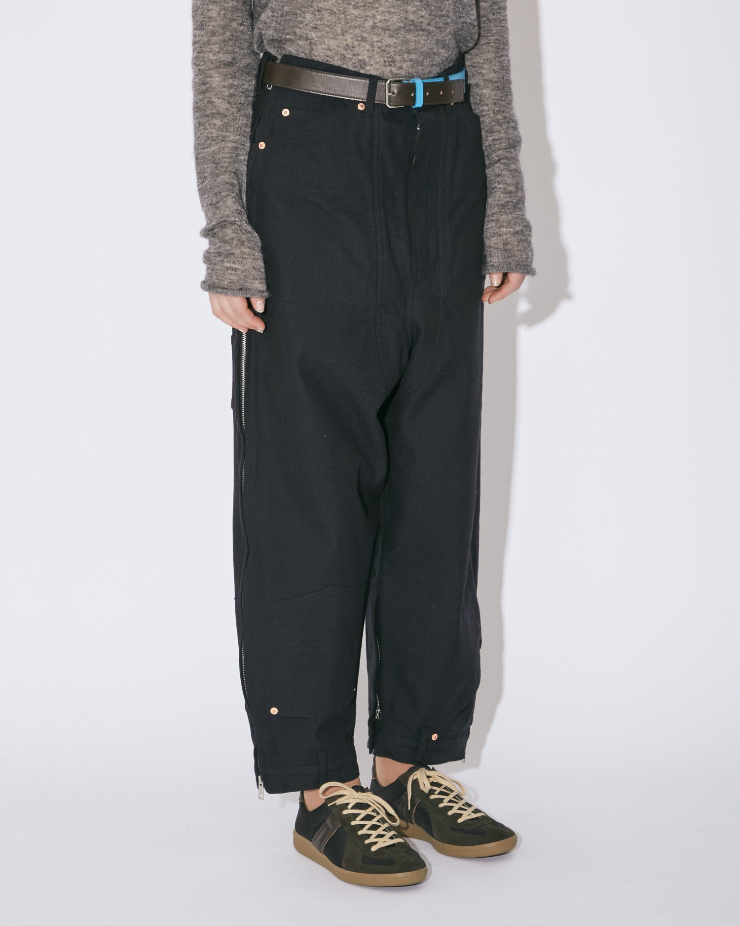 【ビューティフル ピープル/beautiful people】のdouble-end duck cloth pants インテリア・キッズ・メンズ・レディースファッション・服の通販 founy(ファニー) 　ファッション　Fashion　レディースファッション　WOMEN　パンツ　Pants　パターン　Pattern　フロント　Front　ポケット　Pocket　モヘヤ　Mohair　ワーク　Work　black|ID: prp329100004168254 ipo3291000000028830758