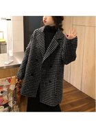 【ミニミニストア/miniministore】のテーラードジャケット チェック柄 コート 人気、トレンドファッション・服の通販 founy(ファニー) ファッション Fashion レディースファッション WOMEN アウター Coat Outerwear コート Coats ジャケット Jackets テーラードジャケット Tailored Jackets A/W・秋冬 Aw・Autumn/Winter・Fw・Fall-Winter シンプル Simple ダブル Double チェスターコート Chester Coat チェック Check フェミニン Feminine 冬 Winter ビジネス 仕事 通勤 Business 長袖 Long Sleeve thumbnail ブラック|ID: prp329100004168771 ipo3291000000028842047