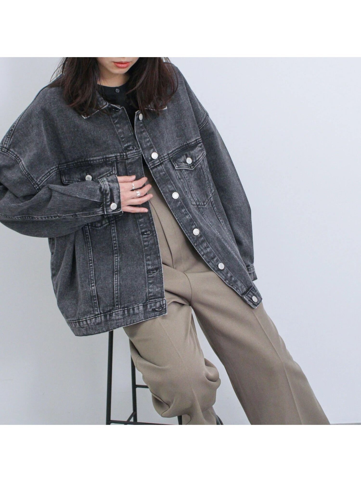 【サマンサモスモス/Samansa Mos2】のビッグデニムジャケット 人気、トレンドファッション・服の通販 founy(ファニー) 　ファッション　Fashion　レディースファッション　WOMEN　アウター　Coat Outerwear　ジャケット　Jackets　デニムジャケット　Denim Jackets　ショルダー　Shoulder　ドロップ　Drop　定番　Standard　 other-1|ID: prp329100004168816 ipo3291000000028842468