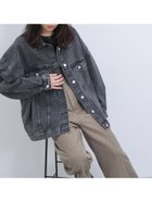 【サマンサモスモス/Samansa Mos2】のビッグデニムジャケット 人気、トレンドファッション・服の通販 founy(ファニー) ファッション Fashion レディースファッション WOMEN アウター Coat Outerwear ジャケット Jackets デニムジャケット Denim Jackets ショルダー Shoulder ドロップ Drop 定番 Standard thumbnail ブラック|ID: prp329100004168816 ipo3291000000028842470