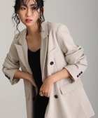 【プールヴー/PourVous】のダブル・ブレストジャケット 人気、トレンドファッション・服の通販 founy(ファニー) ファッション Fashion レディースファッション WOMEN アウター Coat Outerwear ジャケット Jackets オケージョン Occasion サテン Satin ジャケット Jacket ダブル Double ツイル Twill フォルム Form マニッシュ Mannish thumbnail ベージュ|ID: prp329100004168850 ipo3291000000028842769