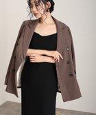 【プールヴー/PourVous】のダブル・ブレストジャケット 人気、トレンドファッション・服の通販 founy(ファニー) ファッション Fashion レディースファッション WOMEN アウター Coat Outerwear ジャケット Jackets オケージョン Occasion サテン Satin ジャケット Jacket ダブル Double ツイル Twill フォルム Form マニッシュ Mannish thumbnail ブラウン|ID: prp329100004168850 ipo3291000000028842771