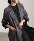 【プールヴー/PourVous】のダブル・ブレストジャケット 人気、トレンドファッション・服の通販 founy(ファニー) ファッション Fashion レディースファッション WOMEN アウター Coat Outerwear ジャケット Jackets オケージョン Occasion サテン Satin ジャケット Jacket ダブル Double ツイル Twill フォルム Form マニッシュ Mannish thumbnail グレー|ID: prp329100004168850 ipo3291000000028842773