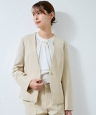 【ジャイロ/JAYRO】の【360度ストレッチ】セットアップ対応ノーカラージャケット 人気、トレンドファッション・服の通販 founy(ファニー) ファッション Fashion レディースファッション WOMEN アウター Coat Outerwear ジャケット Jackets ノーカラージャケット No Collar Leather Jackets ジャケット Jacket ストレッチ Stretch スリット Slit セットアップ Set Up タイトスカート Tight Skirt フォーマル Formal フロント Front ボトム Bottom ポケット Pocket おすすめ Recommend エレガント 上品 Elegant ビジネス 仕事 通勤 Business thumbnail ベージュ(27)|ID: prp329100004168893 ipo3291000000028843180