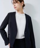 【ジャイロ/JAYRO】の【360度ストレッチ】セットアップ対応ノーカラージャケット 人気、トレンドファッション・服の通販 founy(ファニー) ファッション Fashion レディースファッション WOMEN アウター Coat Outerwear ジャケット Jackets ノーカラージャケット No Collar Leather Jackets ジャケット Jacket ストレッチ Stretch スリット Slit セットアップ Set Up タイトスカート Tight Skirt フォーマル Formal フロント Front ボトム Bottom ポケット Pocket おすすめ Recommend エレガント 上品 Elegant ビジネス 仕事 通勤 Business thumbnail ネイビー(40)|ID: prp329100004168893 ipo3291000000028843181