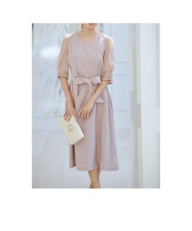 【レッセ パッセ/LAISSE PASSE】の《お呼ばれドレス》レーススリーブAラインドレス 人気、トレンドファッション・服の通販 founy(ファニー) ファッション Fashion レディースファッション WOMEN ワンピース Dress ドレス Party Dresses エレガント 上品 Elegant スリーブ Sleeve ドレス Dress フェミニン Feminine リボン Ribbon レース Race |ID:prp329100004168946