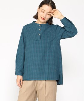 【クロコダイル/CROCODILE】のCROCODILE LADIES/バンドカラー ギンガム チュニック 人気、トレンドファッション・服の通販 founy(ファニー) ファッション Fashion レディースファッション WOMEN トップス・カットソー Tops/Tshirt ギンガム Gingham チェック Check チュニック Tunic |ID:prp329100004168992