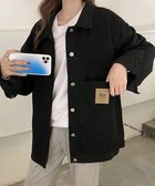 【ミニミニストア/miniministore】のデニムジャケット レディースGジャン韓国 人気、トレンドファッション・服の通販 founy(ファニー) ファッション Fashion レディースファッション WOMEN アウター Coat Outerwear ジャケット Jackets デニムジャケット Denim Jackets A/W・秋冬 Aw・Autumn/Winter・Fw・Fall-Winter アウトドア Outdoor ジャケット Jacket デニム Denim バランス Balance ポケット Pocket ワーク Work 冬 Winter 羽織 Haori thumbnail ブラック|ID: prp329100004169005 ipo3291000000028843903