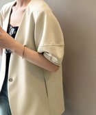 【ミニミニストア/miniministore】の半袖ジャケットレディーススーツジャケット 人気、トレンドファッション・服の通販 founy(ファニー) ファッション Fashion レディースファッション WOMEN アウター Coat Outerwear ジャケット Jackets スーツ Suits スーツ ジャケット Jacket S/S・春夏 Ss・Spring/Summer キャミソール Camisole サマー Summer ジャケット Jacket スリーブ Sleeve スーツ Suit エレガント 上品 Elegant 半袖 Short Sleeve 夏 Summer 春 Spring 無地 Plain Color ビジネス 仕事 通勤 Business thumbnail ライトベージュ|ID: prp329100004169008 ipo3291000000028843911