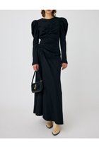 【マウジー/moussy】のASYMMETRIC GATHER LINE ドレス 人気、トレンドファッション・服の通販 founy(ファニー) ファッション Fashion レディースファッション WOMEN ワンピース Dress ドレス Party Dresses チェック Check ドレス Dress バランス Balance フィット Fit マキシ Maxi 今季 This Season thumbnail BLK|ID: prp329100004169099 ipo3291000000028844544