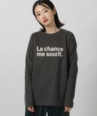 【ラコレ/LAKOLE】のフロッキーロゴスムース長袖T 人気、トレンドファッション・服の通販 founy(ファニー) ファッション Fashion レディースファッション WOMEN トップス・カットソー Tops/Tshirt インナー Inner カットソー Cut And Sew カーディガン Cardigan フロント Front リラックス Relax 長袖 Long Sleeve thumbnail チャコール|ID: prp329100004169308 ipo3291000000028846409