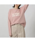 【ラコレ/LAKOLE】のフロッキーロゴスムース長袖T 人気、トレンドファッション・服の通販 founy(ファニー) ファッション Fashion レディースファッション WOMEN トップス・カットソー Tops/Tshirt インナー Inner カットソー Cut And Sew カーディガン Cardigan フロント Front リラックス Relax 長袖 Long Sleeve thumbnail ピンク|ID: prp329100004169308 ipo3291000000028846410