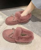 【ミニミニストア/miniministore】のモカシン レディース ボアローファー冬靴 人気、トレンドファッション・服の通販 founy(ファニー) ファッション Fashion レディースファッション WOMEN シューズ Shoes スリッポン Slip-Ons フェイクファー Faux Fur フェイクムートン Fake Shearling リボン Ribbon 冬 Winter 防寒 Cold Protection thumbnail ピンク|ID: prp329100004169368 ipo3291000000028846969