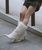 【エイミーイストワール/eimy istoire】のFrench poodle fur ブーツ 人気、トレンドファッション・服の通販 founy(ファニー) ファッション Fashion レディースファッション WOMEN フェイクレザー Faux Leather ライニング Lining ロング Long 今季 This Season thumbnail WHITE|ID: prp329100004169484 ipo3291000000028847781