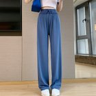 【ミニミニストア/miniministore】のセミワイドパンツ 冷感タッチロングパンツ 人気、トレンドファッション・服の通販 founy(ファニー) ファッション Fashion レディースファッション WOMEN パンツ Pants S/S・春夏 Ss・Spring/Summer クール Cool リラックス Relax リーフ Leaf 夏 Summer 春 Spring 楽ちん Easy 無地 Plain Color ビジネス 仕事 通勤 Business thumbnail ブルー|ID: prp329100004169602 ipo3291000000028849560