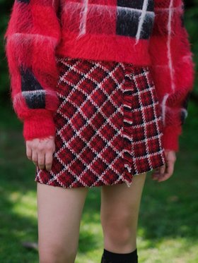 【ファーファー/FURFUR】のロービングチェックスカショーパン 人気、トレンドファッション・服の通販 founy(ファニー) ファッション Fashion レディースファッション WOMEN ショート Short ラップ Wrap |ID:prp329100004169679