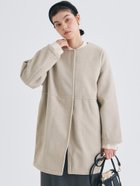 【コカ/COCA】の洗えるリバー風ノーカラーコート Beige|ID:prp329100004170569