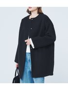 【コカ/COCA】の洗えるリバー風ノーカラーコート Navy|ID:prp329100004170569