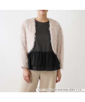 【レリアン/LEILIAN】のボレロ風ジャケット 人気、トレンドファッション・服の通販 founy(ファニー) ファッション Fashion レディースファッション WOMEN アウター Coat Outerwear ジャケット Jackets ボレロ Bolero jackets インナー Inner エレガント 上品 Elegant ショート Short ジャケット Jacket フェイクファー Faux Fur フロント Front ボレロ Bolero 冬 Winter |ID:prp329100004170650