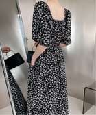 【ミニミニストア/miniministore】の花柄 ロングワンピース春夏スクエアネック ブラック|ID: prp329100004170672 ipo3291000000028863898